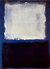 Blue Canvas Paintings - White on Blue 1968